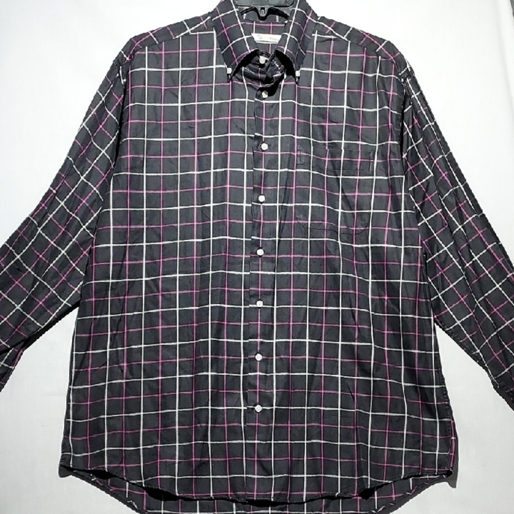 Peter Millar 100% cotton long sleeve button-down‎ men's shirt US size large